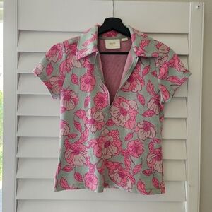 Maeve By Anthropologie Collared Henley Top